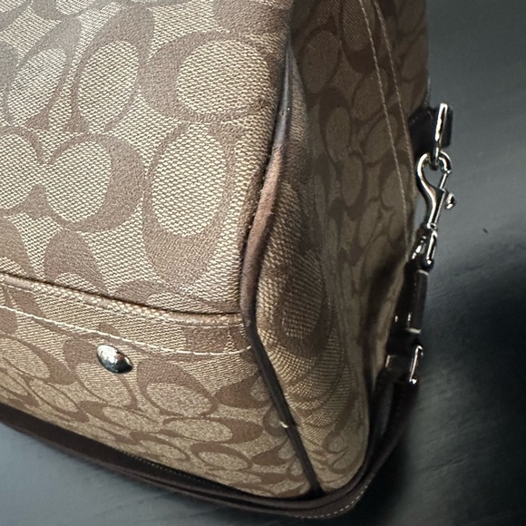 Coach Brown Signature Duffel Bag 
Like New
Minimal Wear and Tear - Picture 8 of 9